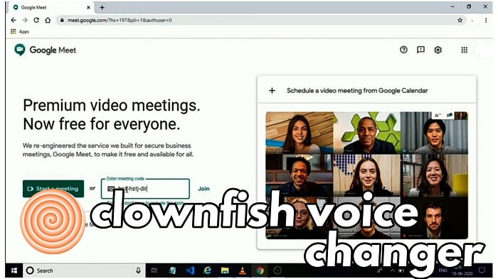 Google meet clownchanger